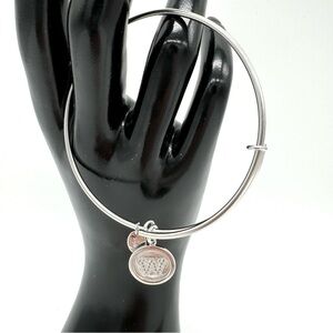Chrysalis Crystal Initial W Adjustable Bangle Bracelet